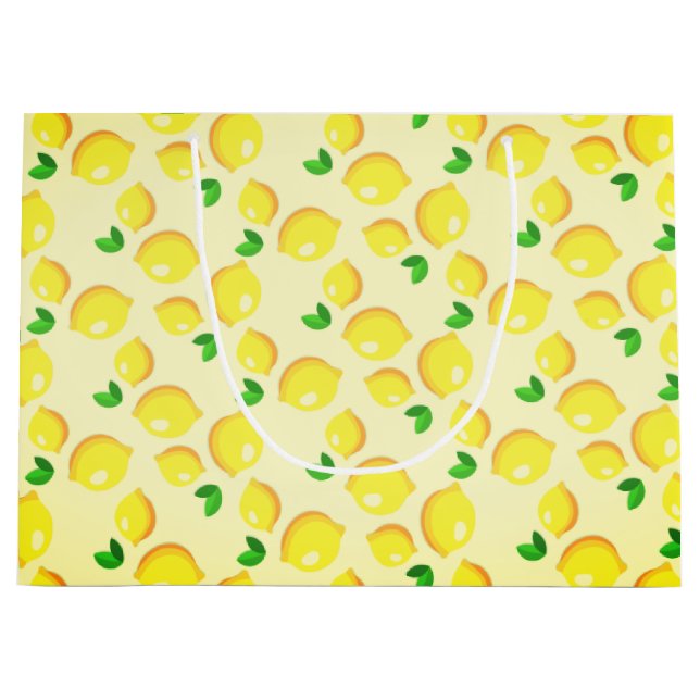 Fresh Yellow Lemons 2 Large Gift Bag (Front)