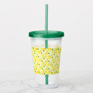 Fresh Yellow Lemons Acrylic Tumbler