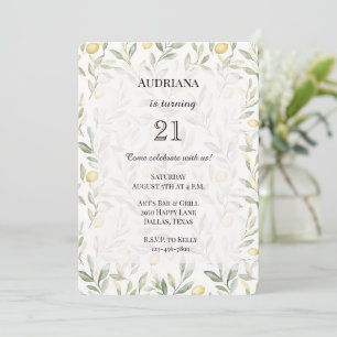 Fresh Yellow Lemons Birthday Invitation