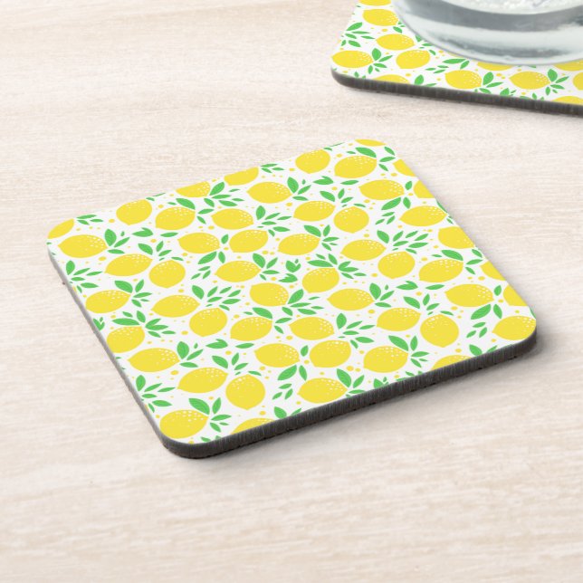 Fresh Yellow Lemons - Coaster (Left Side)