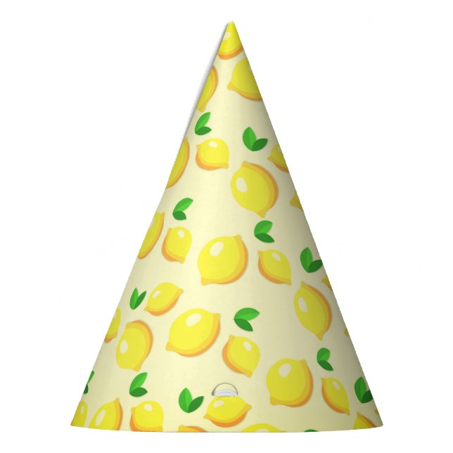 Fresh Yellow Lemons Party Hat (Left)