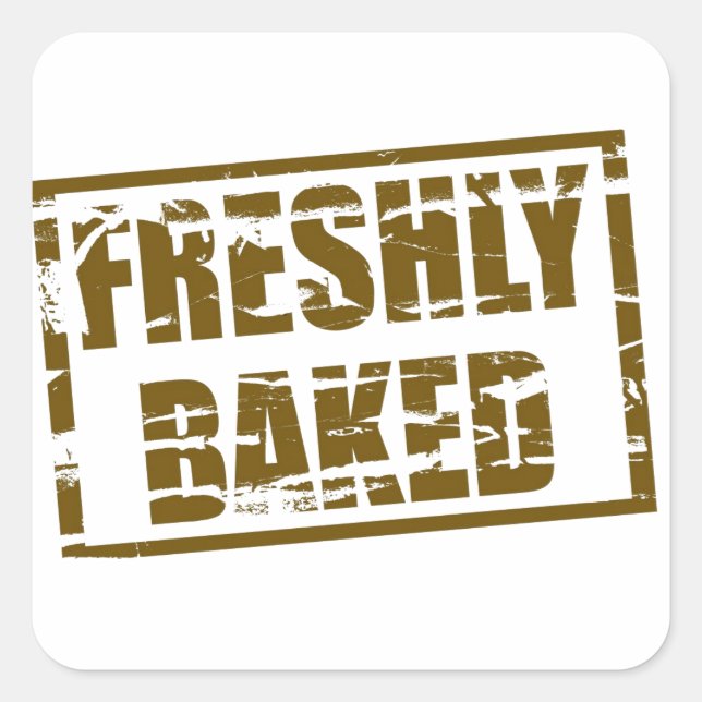 Freshly Baked Square Sticker (Front)