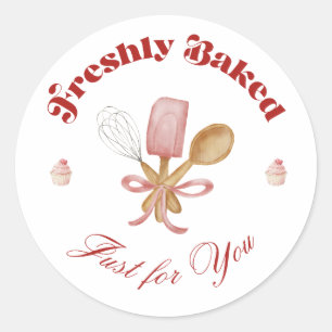 Freshly Baked Watercolor Bakery Sticker
