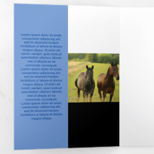 Freshly Blue Tone Squared Off Qr Code Tri-Fold Card