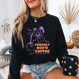 Freshly Boo'd Coffee Funny Halloween Coffee Lover Sweatshirt