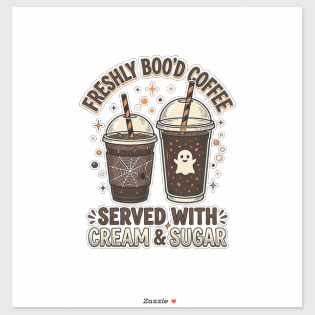 Freshly Bood Coffee Halloween Ghost Cup (Sheet)