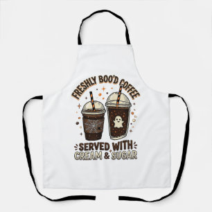 Freshly Bood Coffee Halloween Ghost Cup Apron