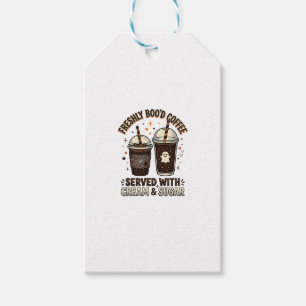 Freshly Bood Coffee Halloween Ghost Cup Gift Tags