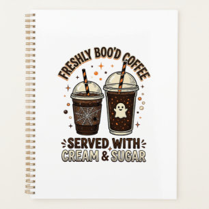 Freshly Bood Coffee Halloween Ghost Cup Planner