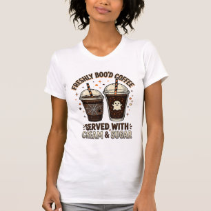 Freshly Bood Coffee Halloween Ghost Cup T-Shirt