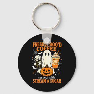 Freshly Boo'd Coffee Served With Scream And Sugar  Key Ring