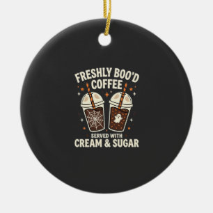 Freshly Bood Halloween Coffee Ceramic Tree Decoration
