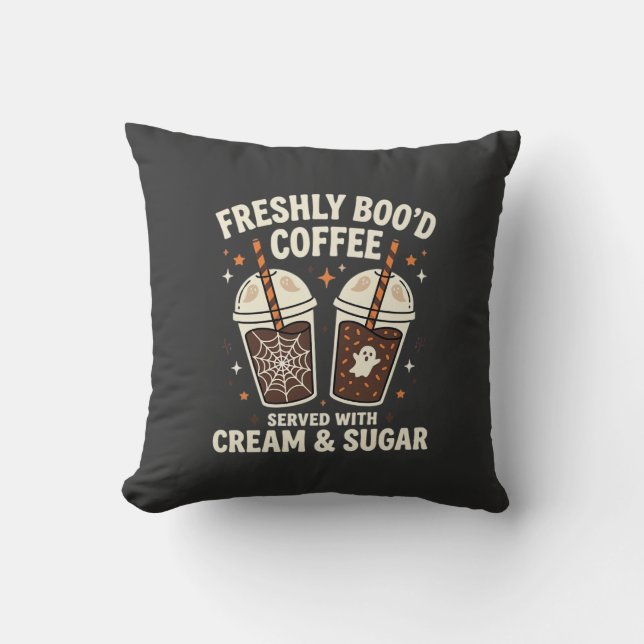 Freshly Bood Halloween Coffee Cushion (Front)