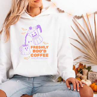 Freshly Boo'd Halloween Coffee Lover Moka Pot Hoodie