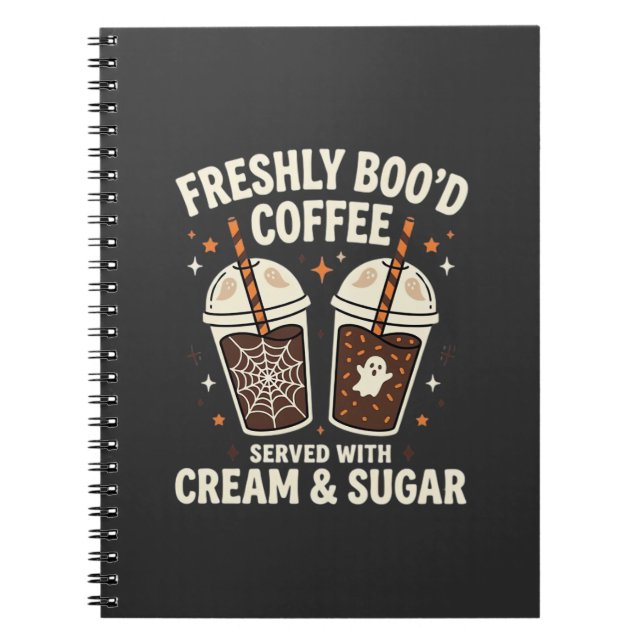 Freshly Bood Halloween Coffee Notebook (Front)
