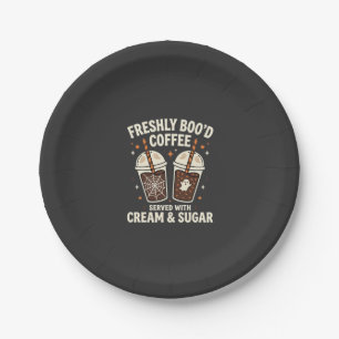 Freshly Bood Halloween Coffee Paper Plate