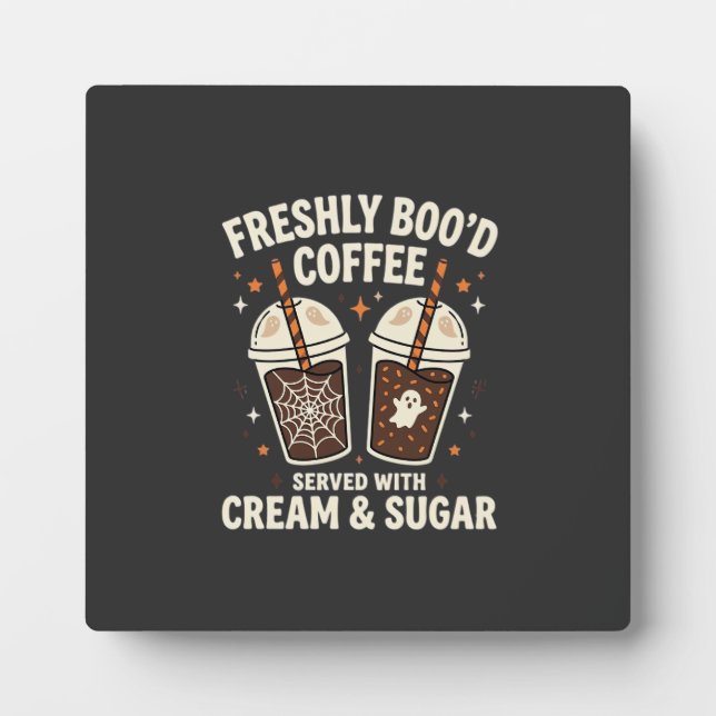 Freshly Bood Halloween Coffee Plaque (Front)