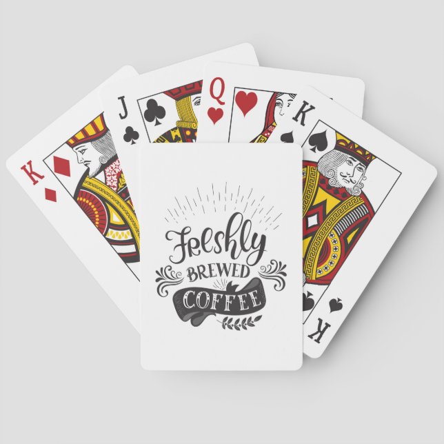 Freshly Brewed Coffee Playing Cards (Back)