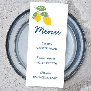 Freshly Engaged Amalfi Coast Lemon Bridal Shower Menu