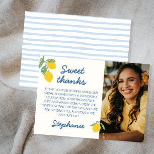 Freshly Engaged Amalfi Coast Lemon Photo Thank You Card