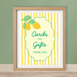 Freshly Engaged Cards & Gifts Lemon Bridal Shower Poster