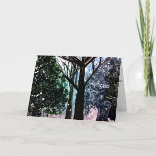 Freshly Fallen Snow Watercolor Holiday Card