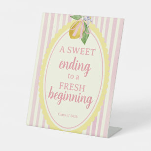 Freshly Graduated Dessert Sign Pink Lemon Sign