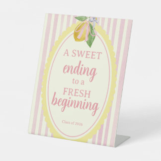 Freshly Graduated Dessert Sign Pink Lemon Sign