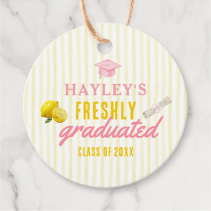 Freshly Graduated High Shool Graduation Party Favour Tags