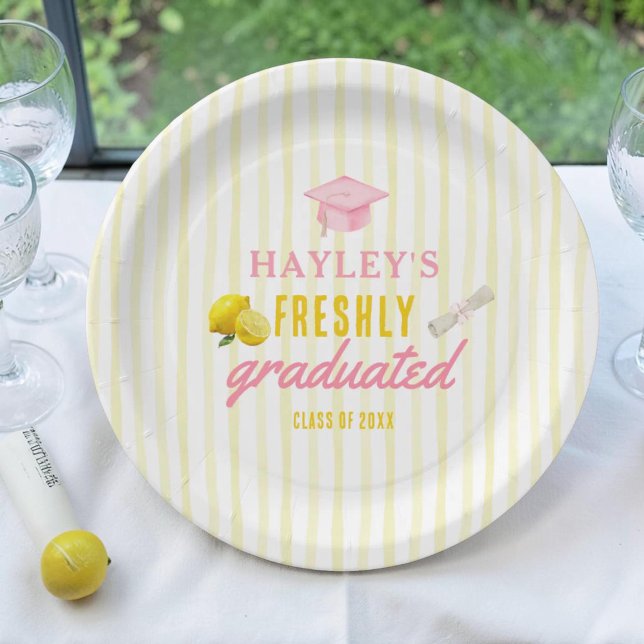 Freshly Graduated High Shool Graduation Party Paper Plate (Creator Uploaded)
