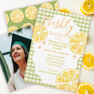 Freshly Graduated Lemon Gingaham  Card