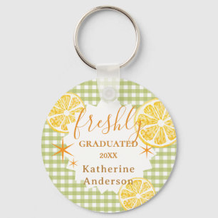 Freshly Graduated Lemon Gingaham Key Ring