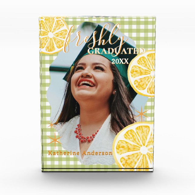 Freshly Graduated Lemon Gingaham  Photo Block (Front)