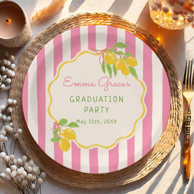 Freshly Graduated Lemon Gradu Paper Plates (Creator Uploaded)