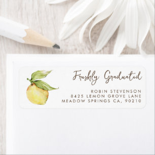Freshly Graduated Lemon Graduation Address