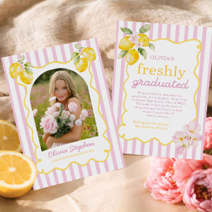 Freshly Graduated Lemon Graduation Announcement