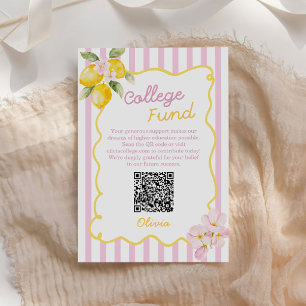 Freshly Graduated Lemon Graduation College Fund Enclosure Card