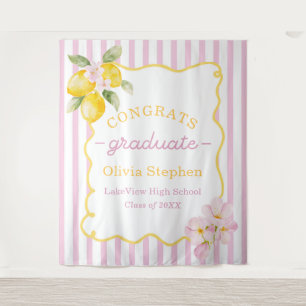 Freshly Graduated Lemon Graduation Decor Tapestry
