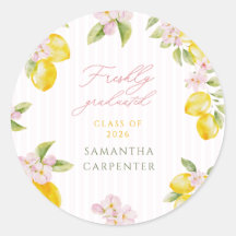 Freshly graduated lemon pink floral Grad party