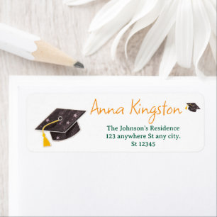 Freshly Graduated Modern Return Address Labels