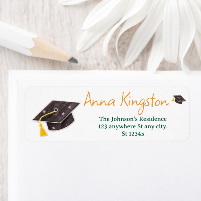 Freshly Graduated Modern Return Address Labels (Insitu)