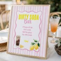 Freshly Graduated Pink Stripes Dirty Soda Bar