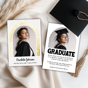 Freshly Graduated Retro Graduation Announcement