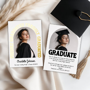 Freshly Graduated Retro Graduation Announcement