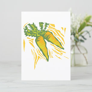 Freshly Grown Carrots Invitation