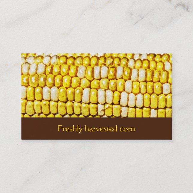 freshly harvested corn business card (Front)