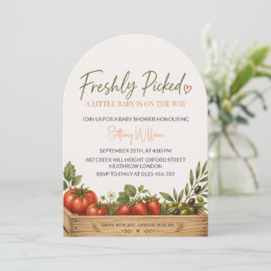 Freshly Picked Farmers Market Baby Shower Invitation