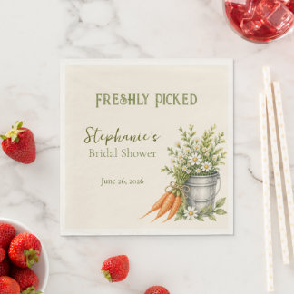 Freshly Picked Farmers Market Bridal Shower Napkin