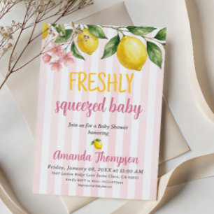 Freshly Squeezed Lemon Baby Shower Farmers Market Invitation