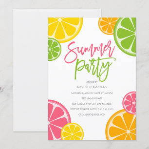 Freshly Squeezed   Summer Party Invitation